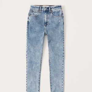 Abercrombie curve love high rise super skinny ankle jeans